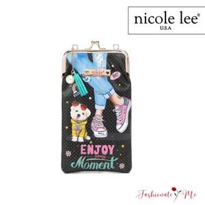 Nicole Lee USA Nikky Kisslock Closure Printed Eco-Leather Phone & Sunglass Purse